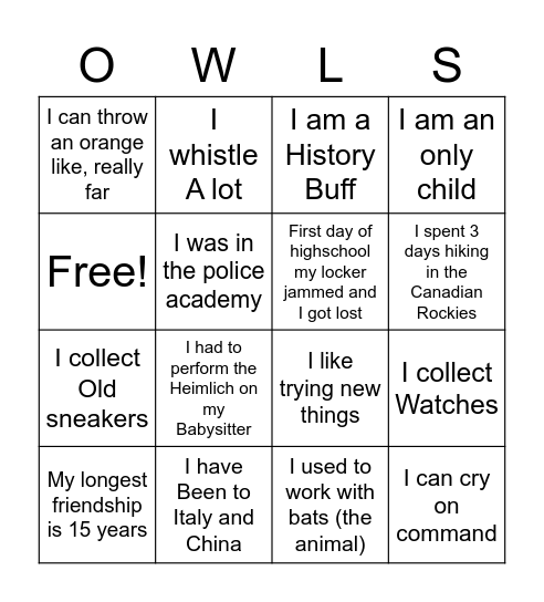 THE PARLIAMENT Bingo Card