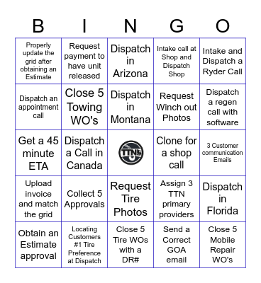 TTN BINGO Card