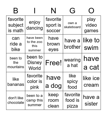 Bingo Card