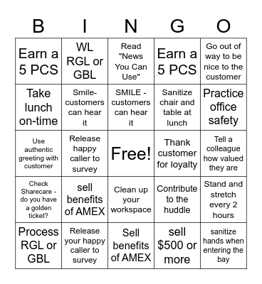 4th of July Bingo Card