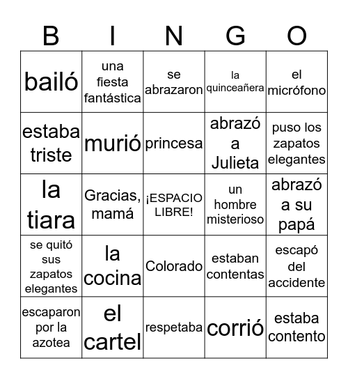 Fiesta fatal, capítulo 10 (B) Bingo Card