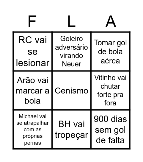 BINGO DO MINGAU Bingo Card