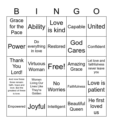 Mayo Women's Celebration Weekend Bingo Card