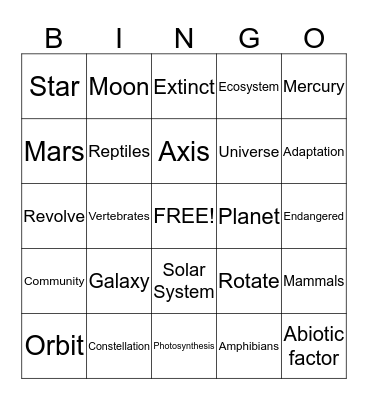 5th Grade FCAT Review  Bingo Card