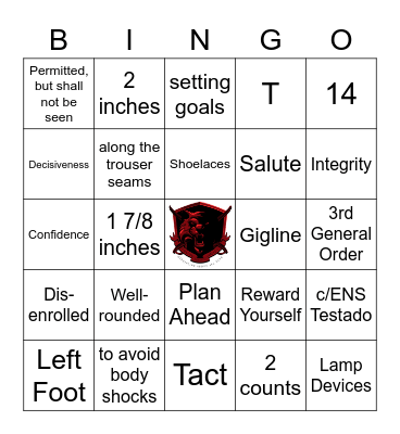 Summer Drill Bingo Card