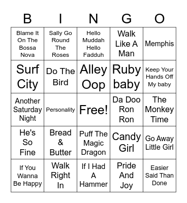 Elks #1 Bingo Card