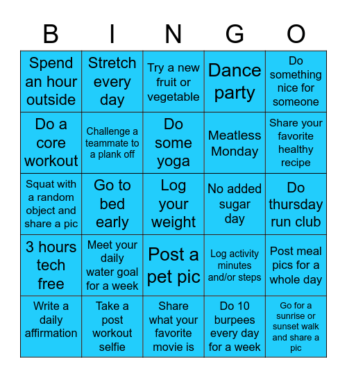 camp bingo 0 Bingo Card