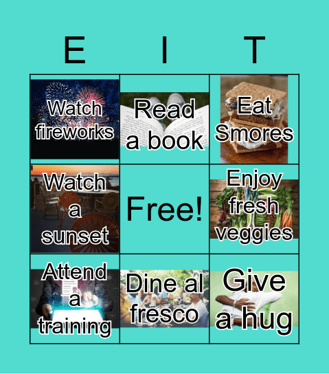 Summer 2021 Bingo Card