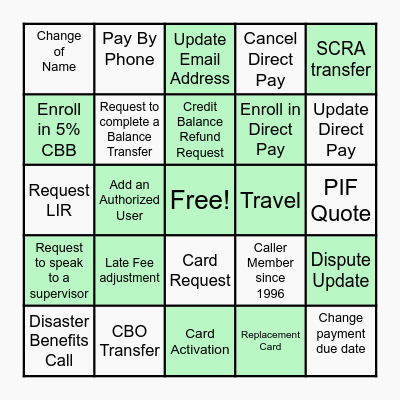 Team Wise Bingo Take 2 Bingo Card