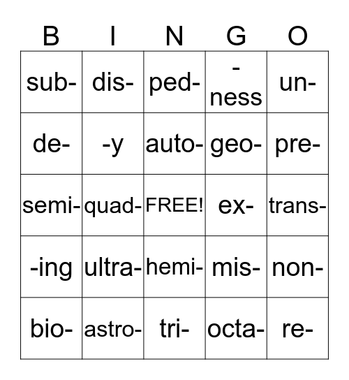GET A "FIX" ON IT Bingo Card