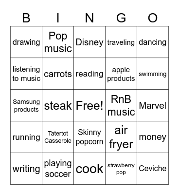 IO BINGO Card