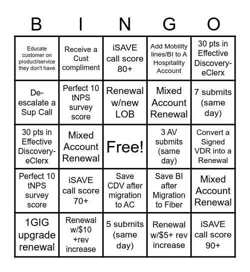 CB LOYALTY BINGO! Bingo Card