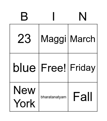 Lekhana's Half Saree Function Bingo Card