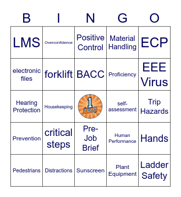 1 TEAM Bingo Card