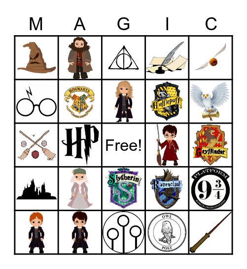 Harry Potter Bingo Card