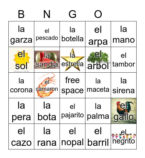 Lotería Mi Pueblito Bingo Card