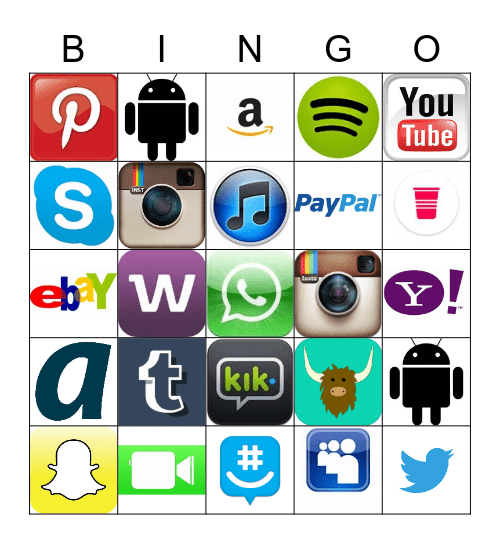 Media Logo Bingo Card