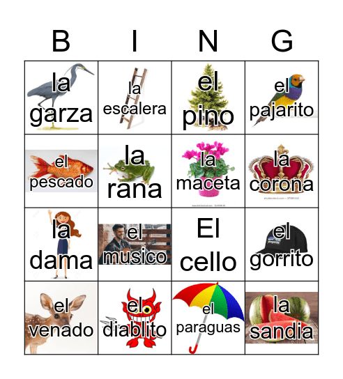 Loteria Mi Pueblito Bingo Card