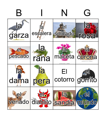 Loteria Mi Pueblito Bingo Card