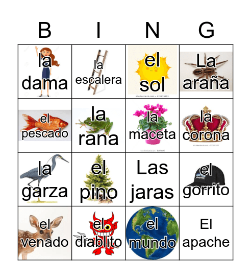 Loteria Mi Pueblito Bingo Card