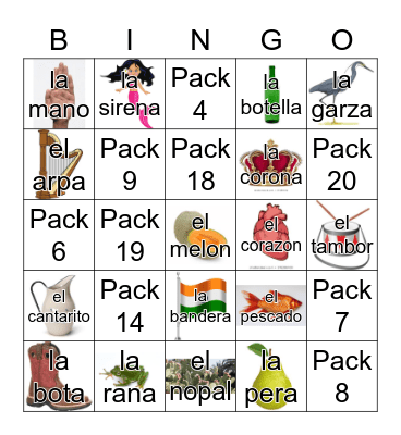 Loteria Mi Pueblito Bingo Card