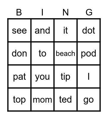 BINGO Card