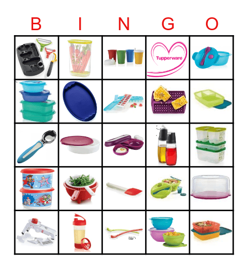 TUPPERWARE Bingo Card