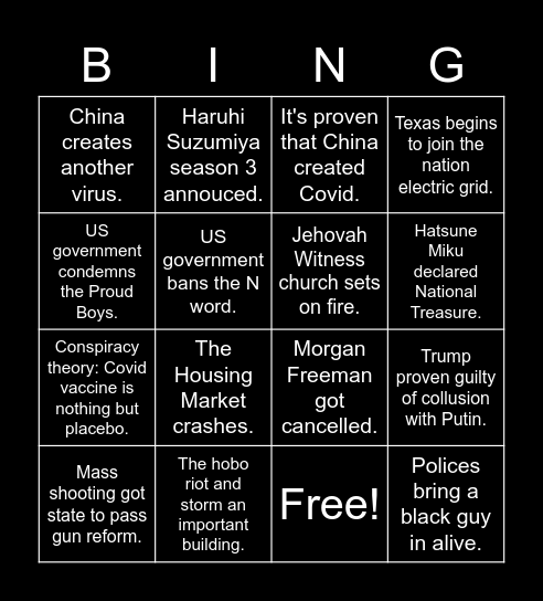 Chloe Valentine' Bingo Card