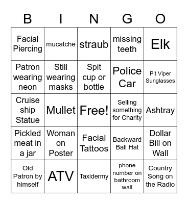 Lynn's 50th Bar Tour Party Bingo Card