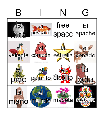 Loteria Mi Pueblito Bingo Card