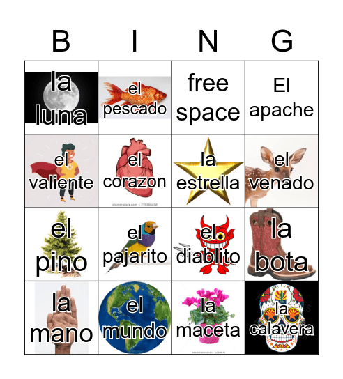 Loteria Mi Pueblito Bingo Card