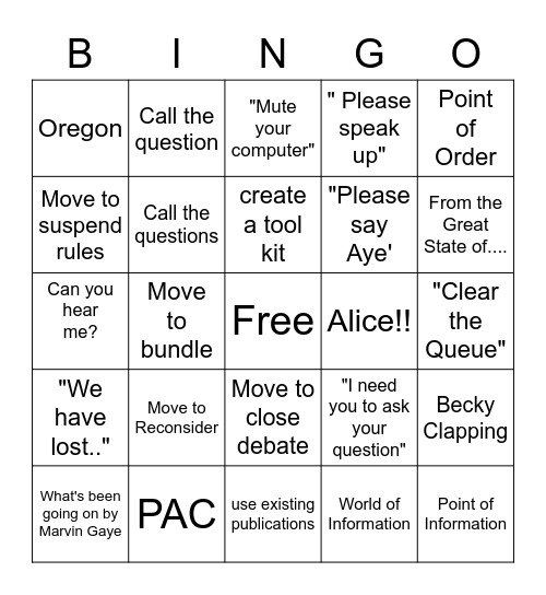 NEA RA Day 4 Bingo Card