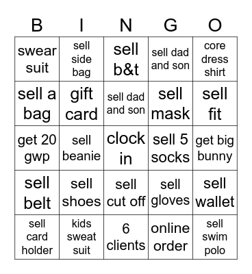 4th of July Weekend Bingo Card