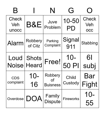 4th of July- Calltake Bingo Card