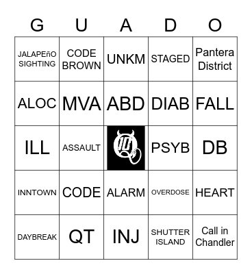GUADO Bingo Card