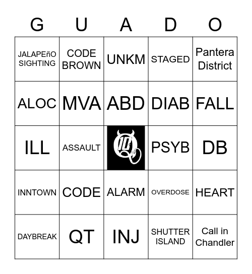 GUADO Bingo Card