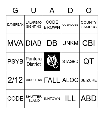 GUADO Bingo Card