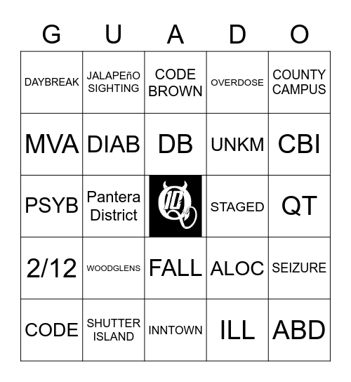 GUADO Bingo Card