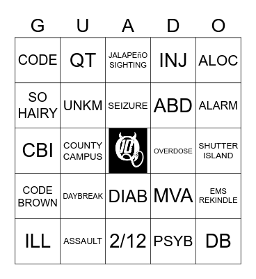 GUADO Bingo Card