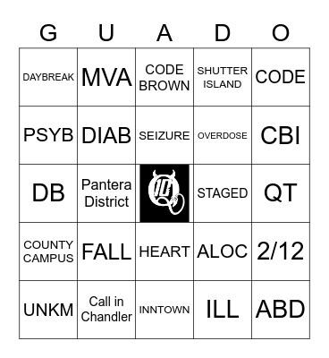 GUADO Bingo Card