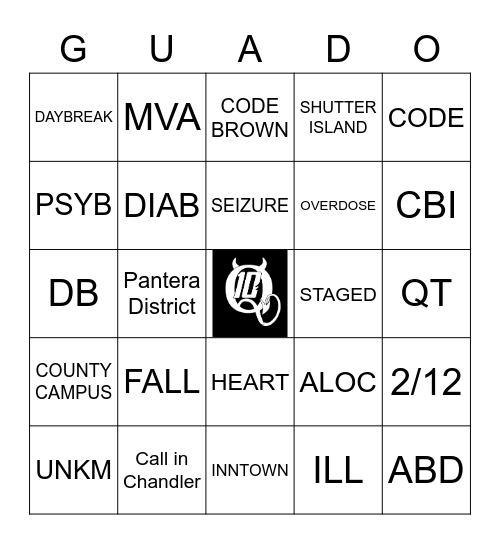 GUADO Bingo Card