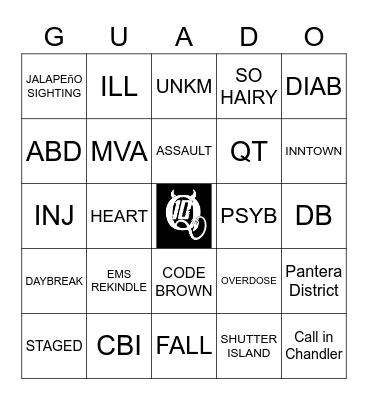 GUADO Bingo Card