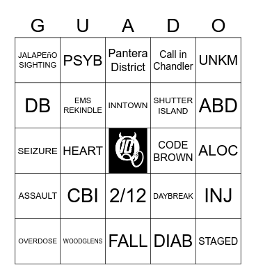 GUADO Bingo Card