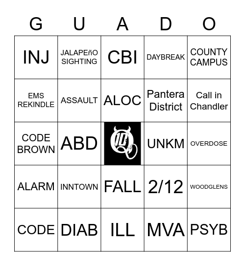 GUADO Bingo Card