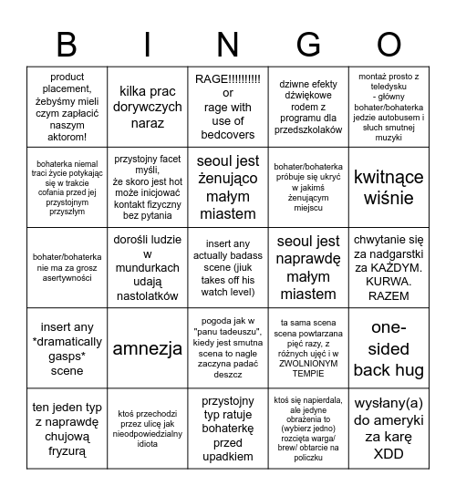 k drama dramas Bingo Card