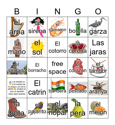 Loteria Mi Pueblito Bingo Card