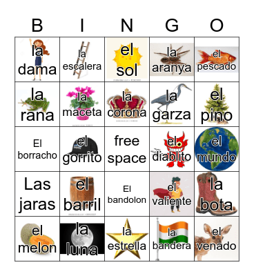 Loteria Mi Pueblito Bingo Card
