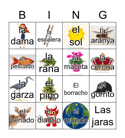 Loteria Mi Pueblito Bingo Card