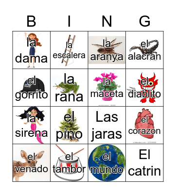 Loteria Mi Pueblito Bingo Card