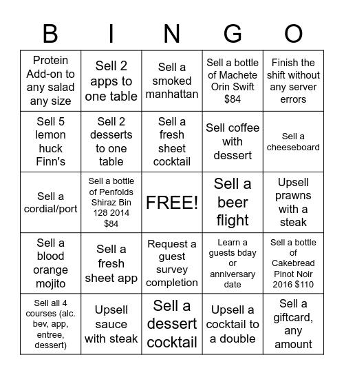 1898 SERVER BINGO Card